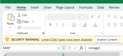 linked data security warning